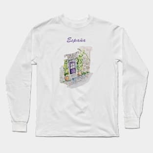 Spanish Lavender Doorway & Lemon Trees Long Sleeve T-Shirt